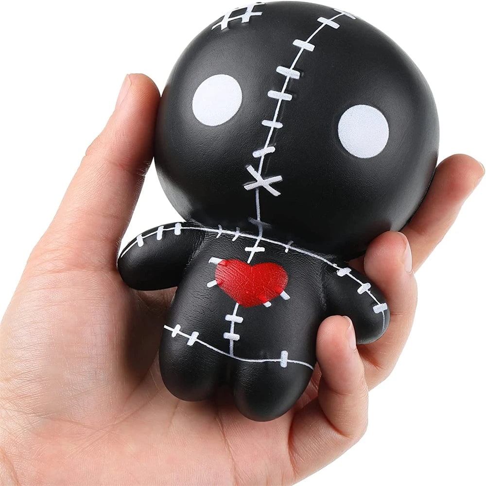 Halloween Squishy Toy Stress Relief Slow Rising Voodoo Doll Squeeze for Party Favors Bao Bun