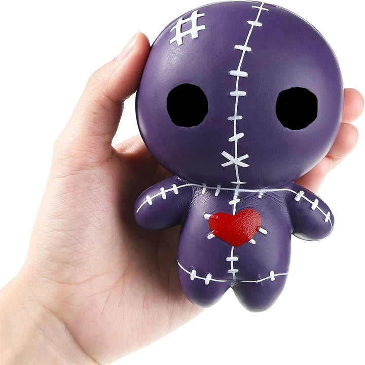 Halloween Squishy Toy Stress Relief Slow Rising Voodoo Doll Squeeze for Party Favors Bao Bun
