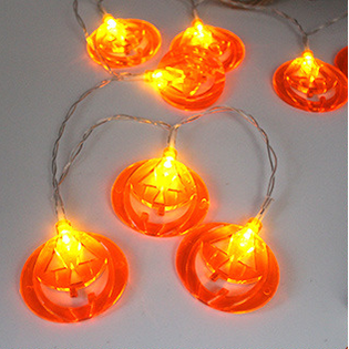 Halloween String Lights LED Outdoor Battery Operated with Pumpkin Bat Ghost Skull Eyeball Shapes