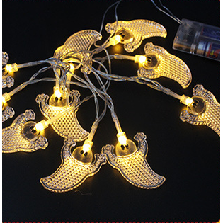 Halloween String Lights LED Outdoor Battery Operated with Pumpkin Bat Ghost Skull Eyeball Shapes
