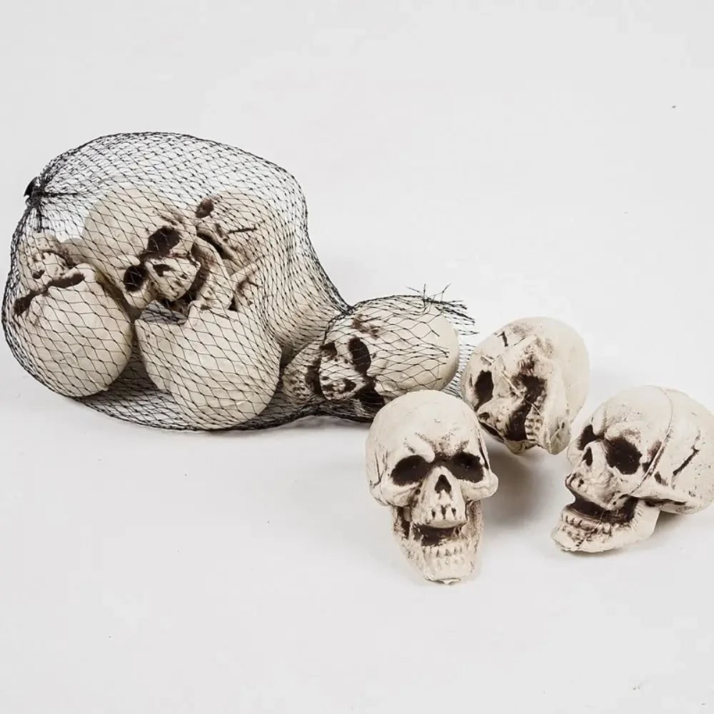Halloween Sugar Skull Decorations and Mini Plastic with Realistic Details for Party