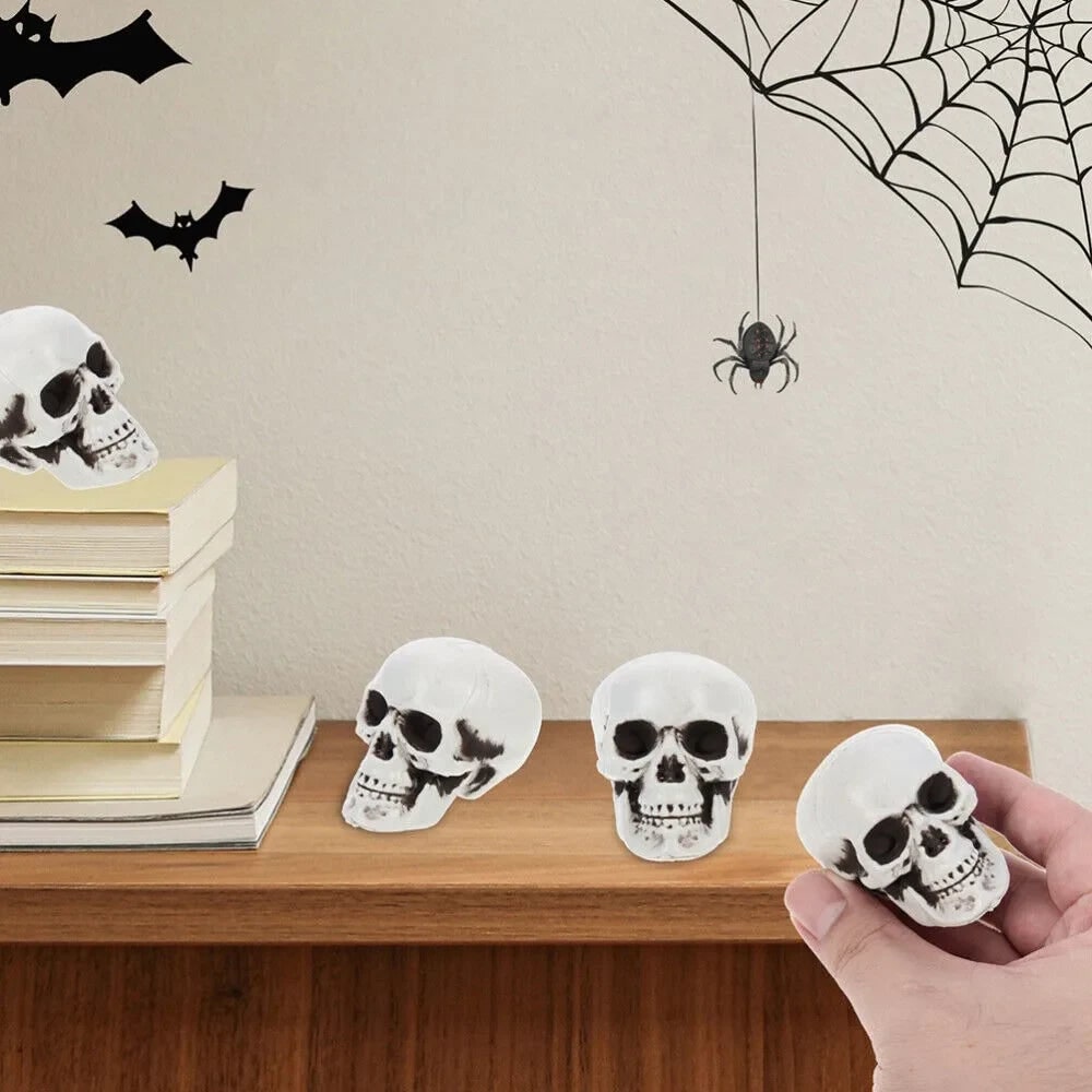 Halloween Sugar Skull Decorations and Mini Plastic with Realistic Details for Party