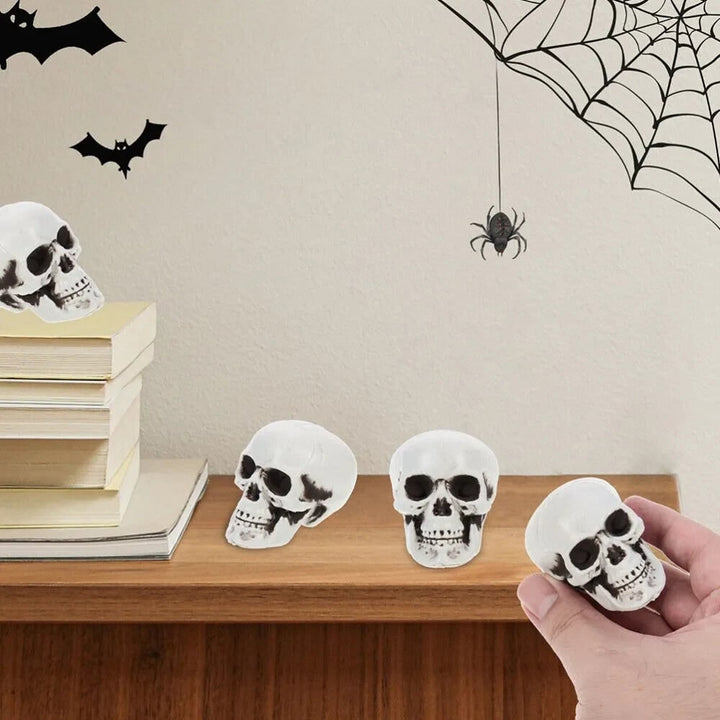 Halloween Sugar Skull Decorations and Mini Plastic with Realistic Details for Party
