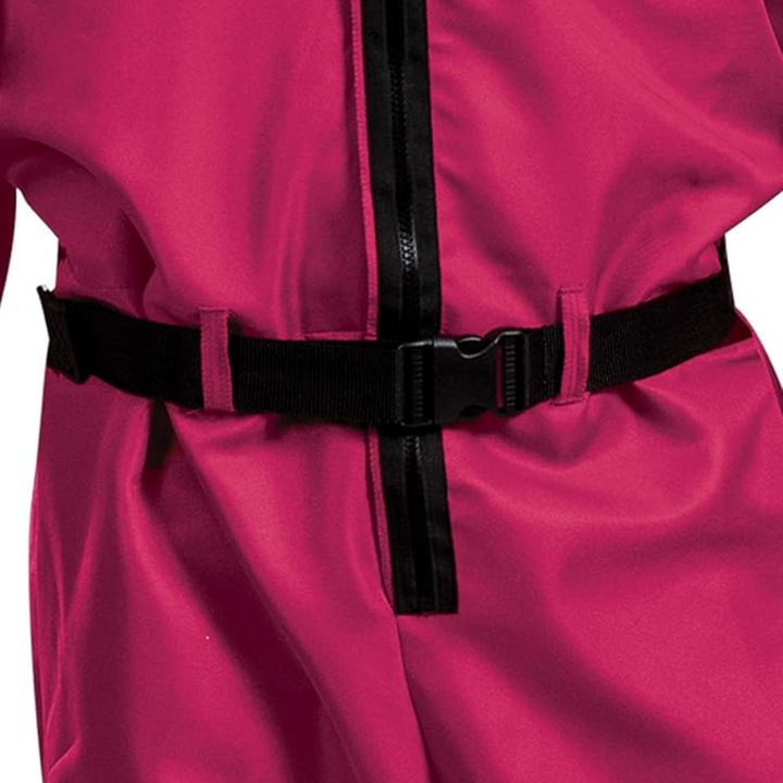 Halloween survival game Costume Hooded Jumpsuit with Full Face Mask and Belt