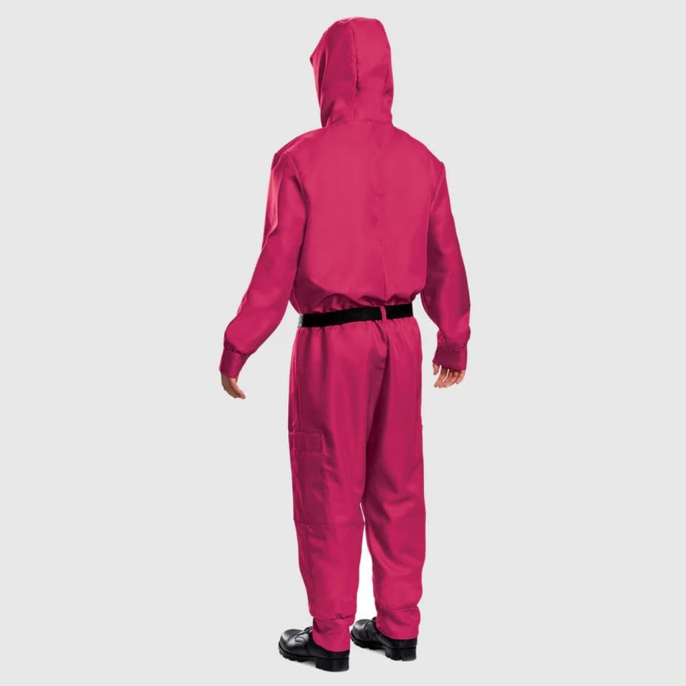 Halloween survival game Costume Jumpsuit with Mesh and Belt Party Outfit