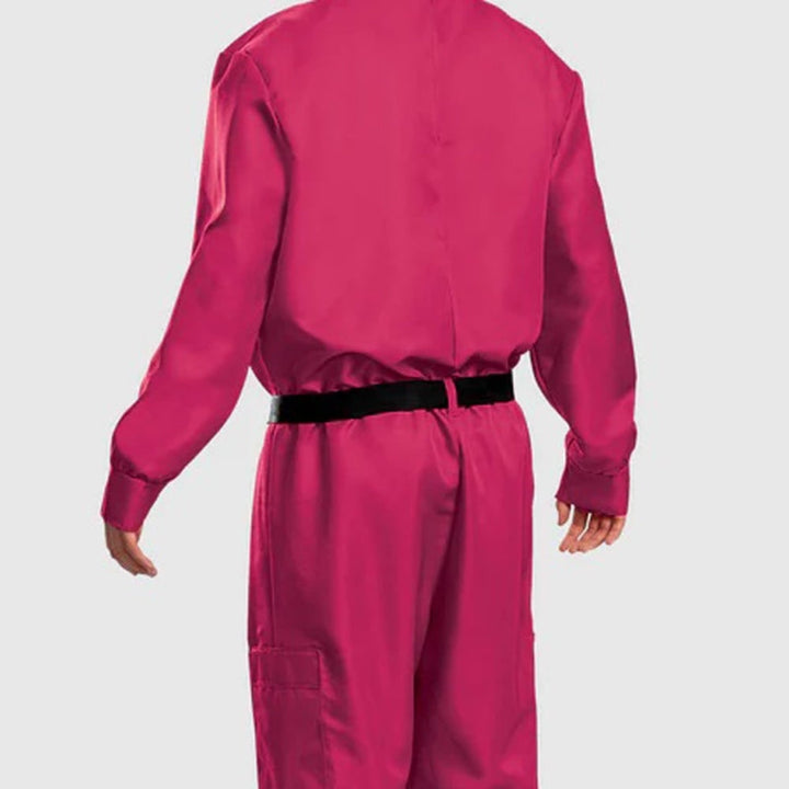 Halloween survival game Costume Jumpsuit with Mesh and Belt Party Outfit