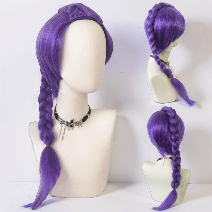 Halloween Synthetic Hair Wig Costume with Braided and Styles for Dress Up Party Short