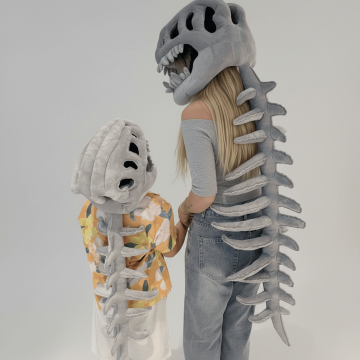 Halloween T Rex Dinosaur Skull Mask Costume and Inflatable Outfit