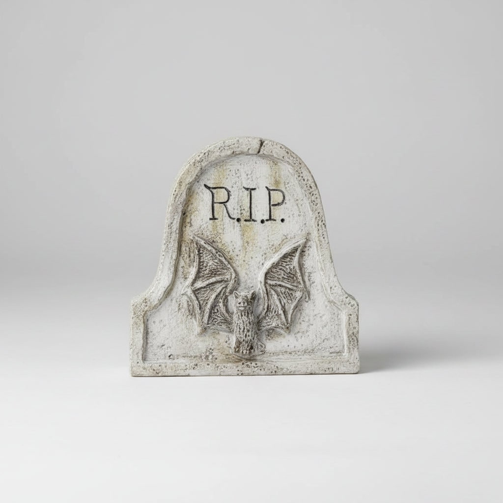 Halloween Tombstones and Yard Gravestones Set with Graveyard Decorations for Outdoor Display