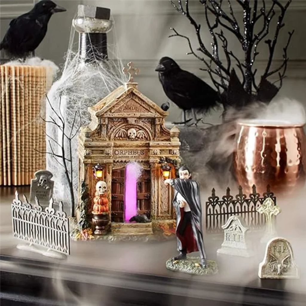 Halloween Tombstones Miniature Resin Grave Decorations for Party and Tabletop Display