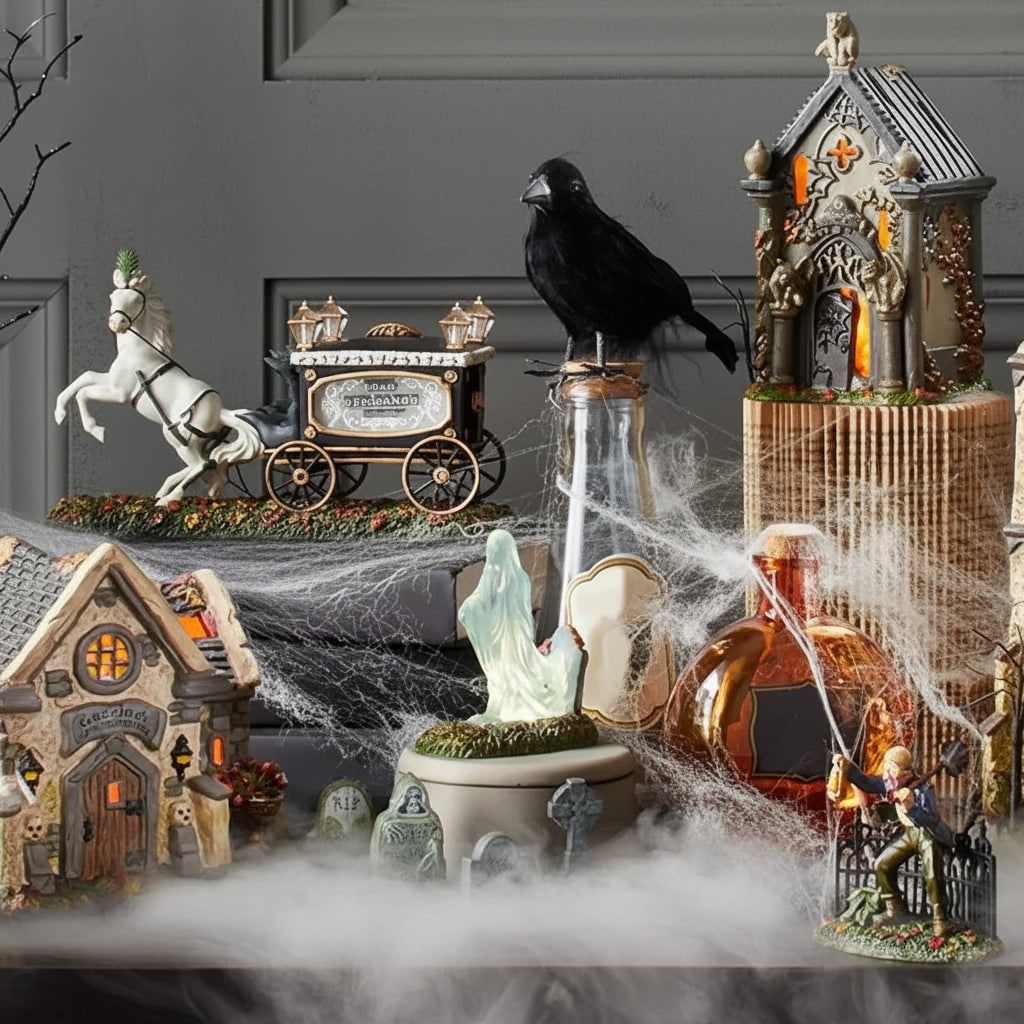 Halloween Tombstones Miniature Resin Grave Decorations for Party and Tabletop Display