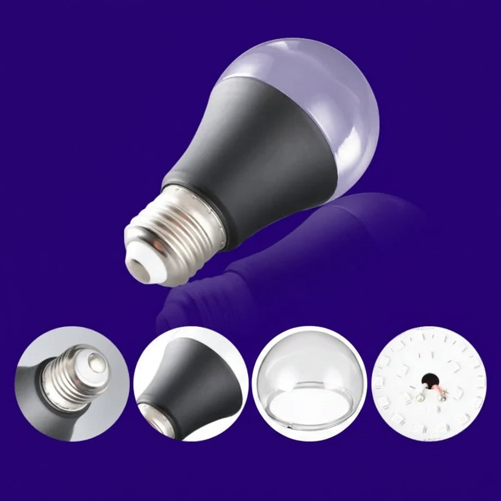 Halloween UV Blacklight Bulb LED A19 Screw Base for Party Decoration and Spooky Glow Effect
