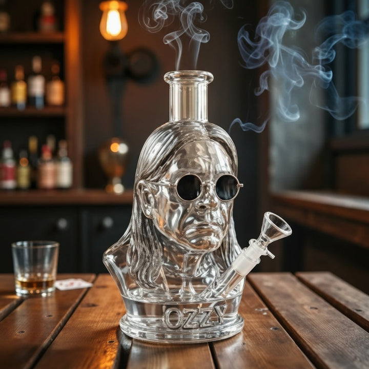 Halloween Water Pipe with Clear Glass Bust Portrait Design Party Decoration Finish