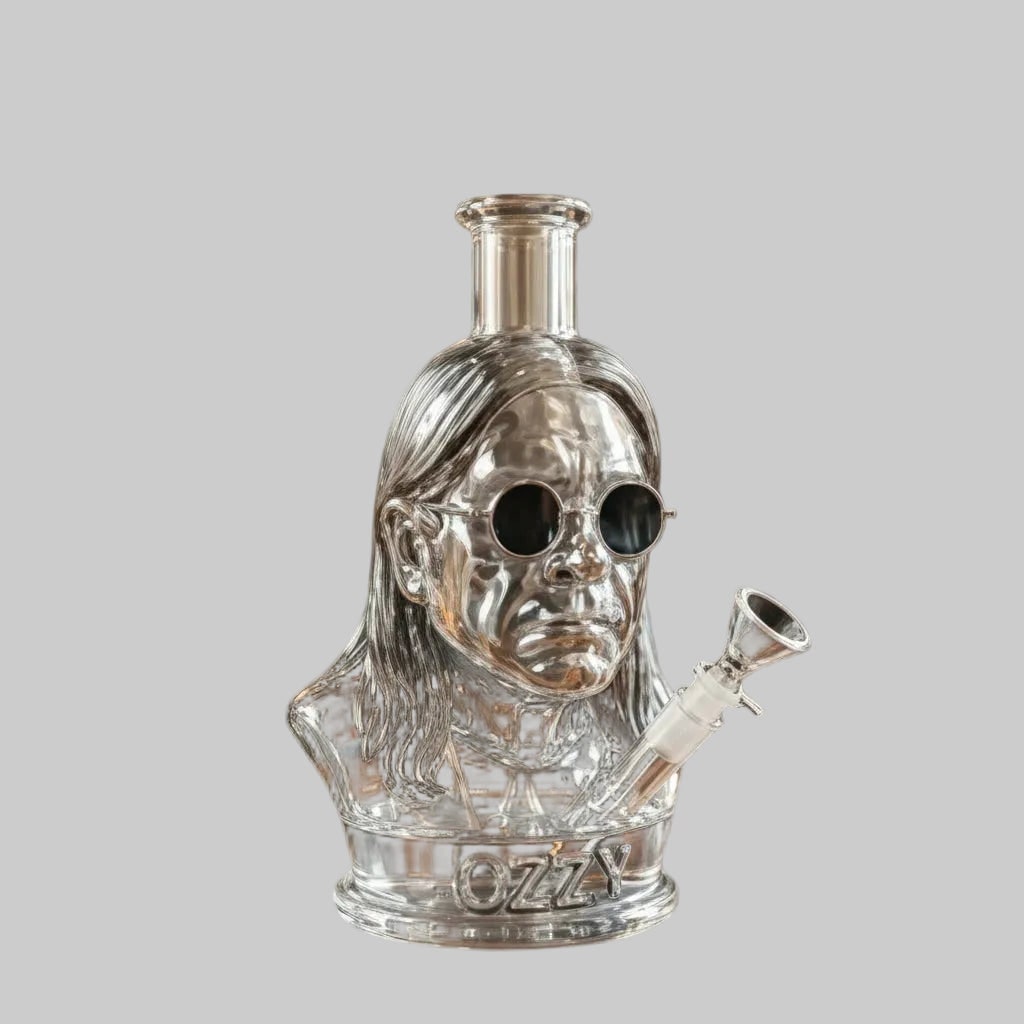 Halloween Water Pipe with Clear Glass Bust Portrait Design Party Decoration Finish