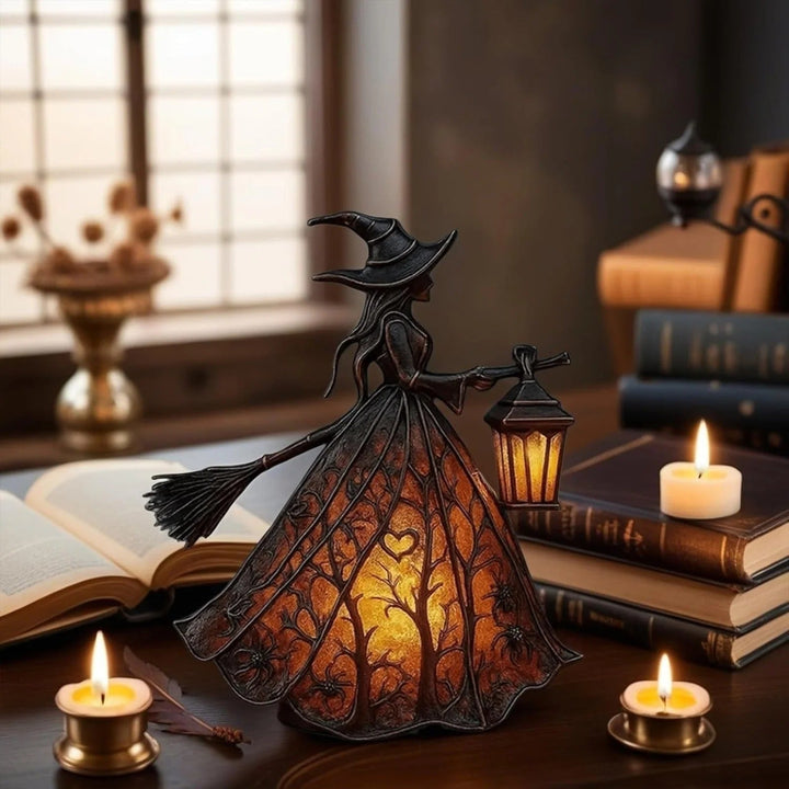 Halloween Witch Decorations Lamp with LED Light for Indoor Decor and Party Outdoor