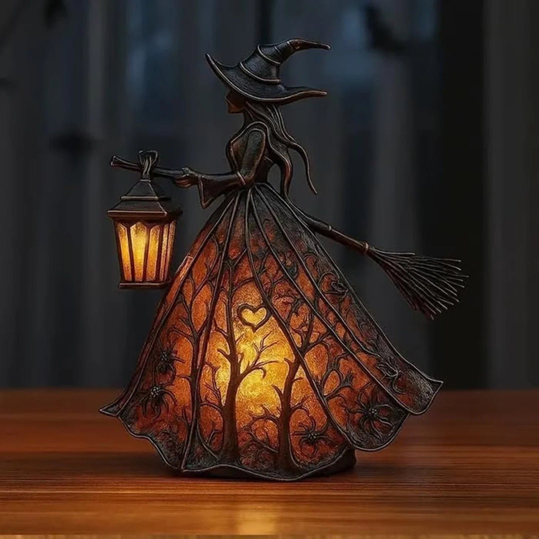 Halloween Witch Decorations Lamp with LED Light for Indoor Decor and Party Outdoor