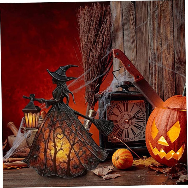Halloween Witch Decorations Lamp with LED Light for Indoor Decor and Party Outdoor