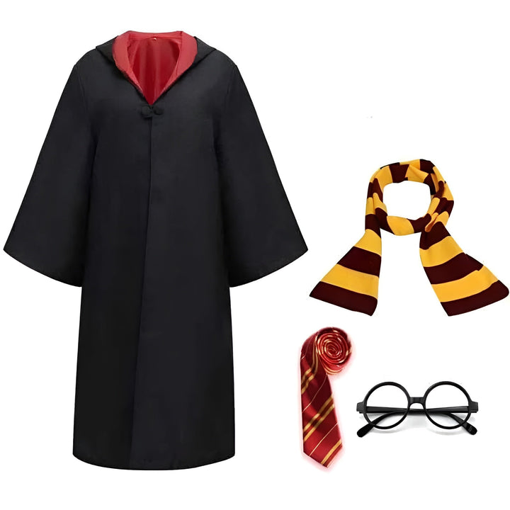 Halloween Wizard Costume Robe and Cloak with Hooded Design for Cosplay Party Outfit