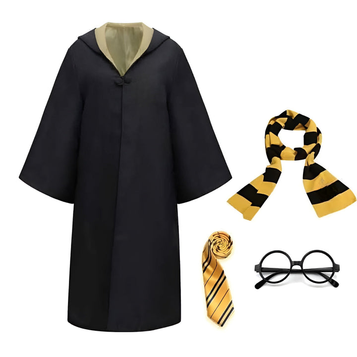 Halloween Wizard Costume Robe and Cloak with Hooded Design for Cosplay Party Outfit