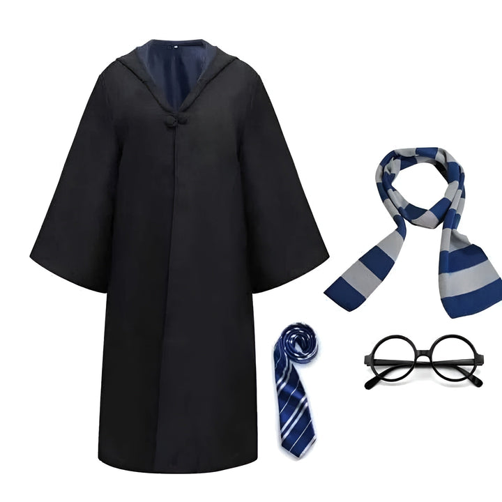 Halloween Wizard Costume Robe and Cloak with Hooded Design for Cosplay Party Outfit