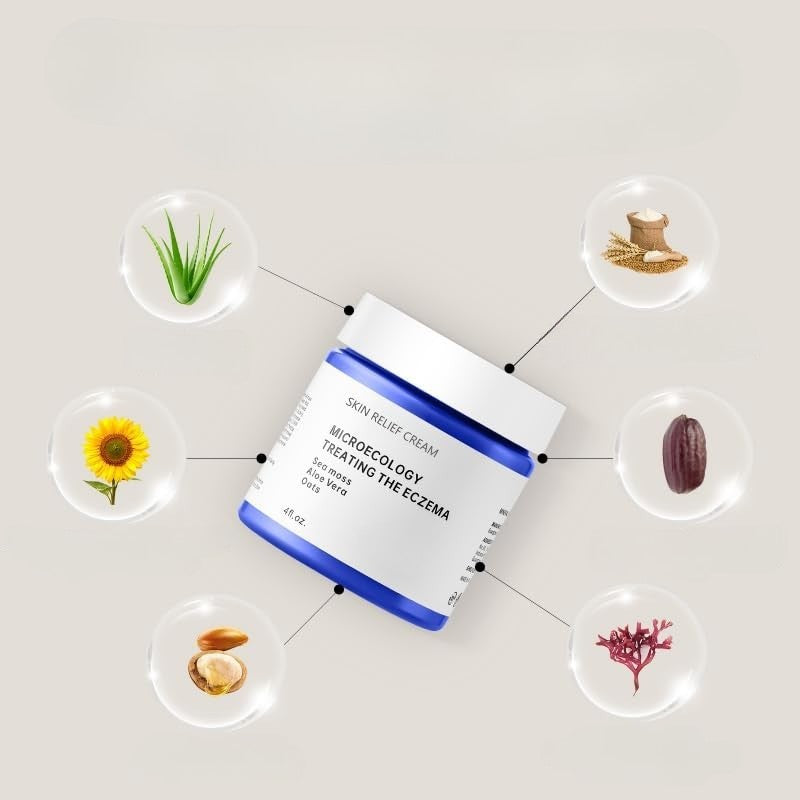 Eczema Relief Cream with Aloe Vera Oats Soothing Skin Moisturizer
