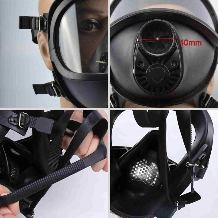 NRBC Breathable Gas Mask Respirator Chemicals, Dust &amp; Spray Paint