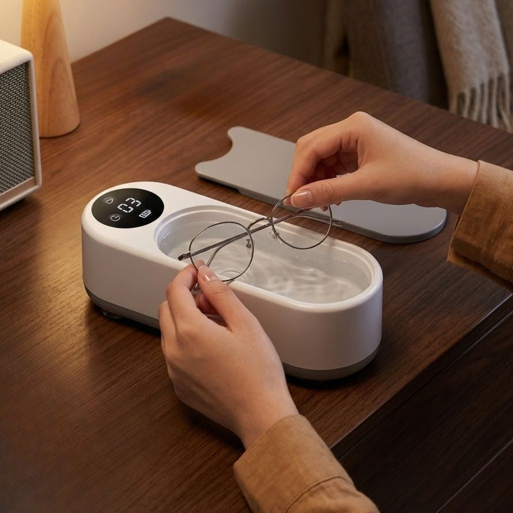 Ultrasonic Portable Glasses and Jewelry Cleaner for Eyeglasses Watches