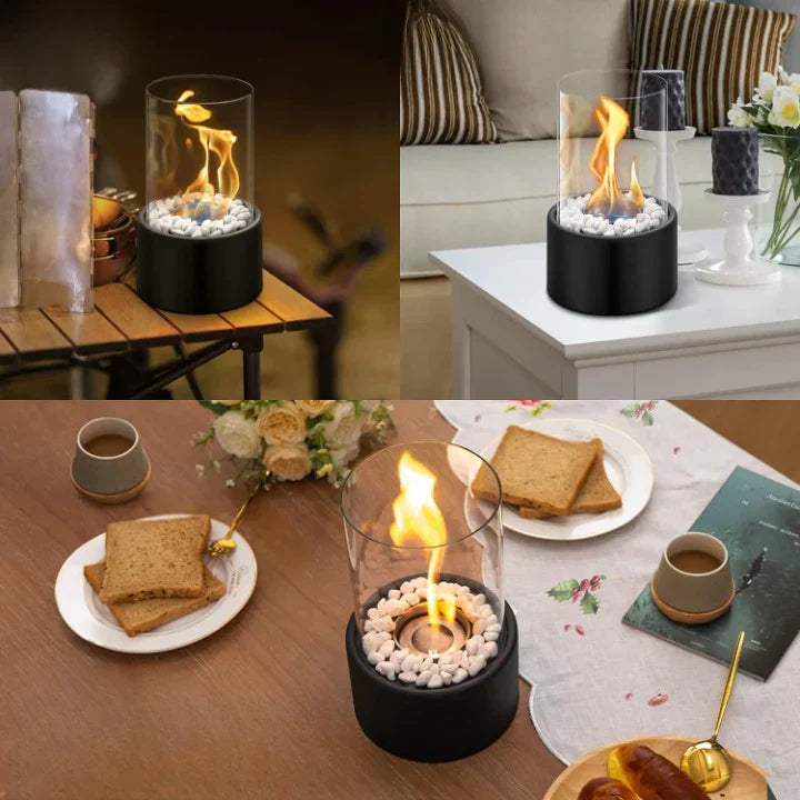 Tabletop Ethanol Fireplace Portable Indoor Smoke Free Flame Heater