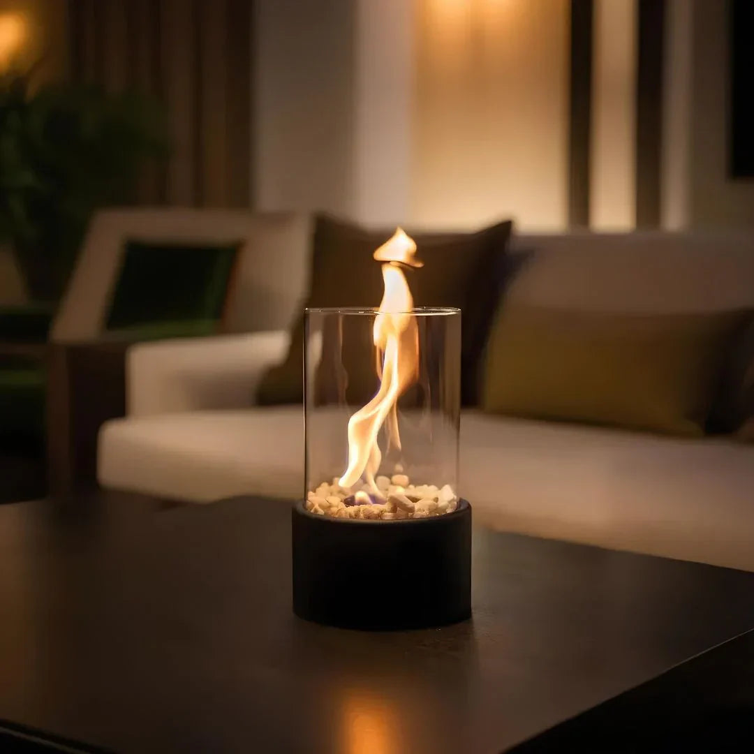 Tabletop Ethanol Fireplace Portable Indoor Smoke Free Flame Heater