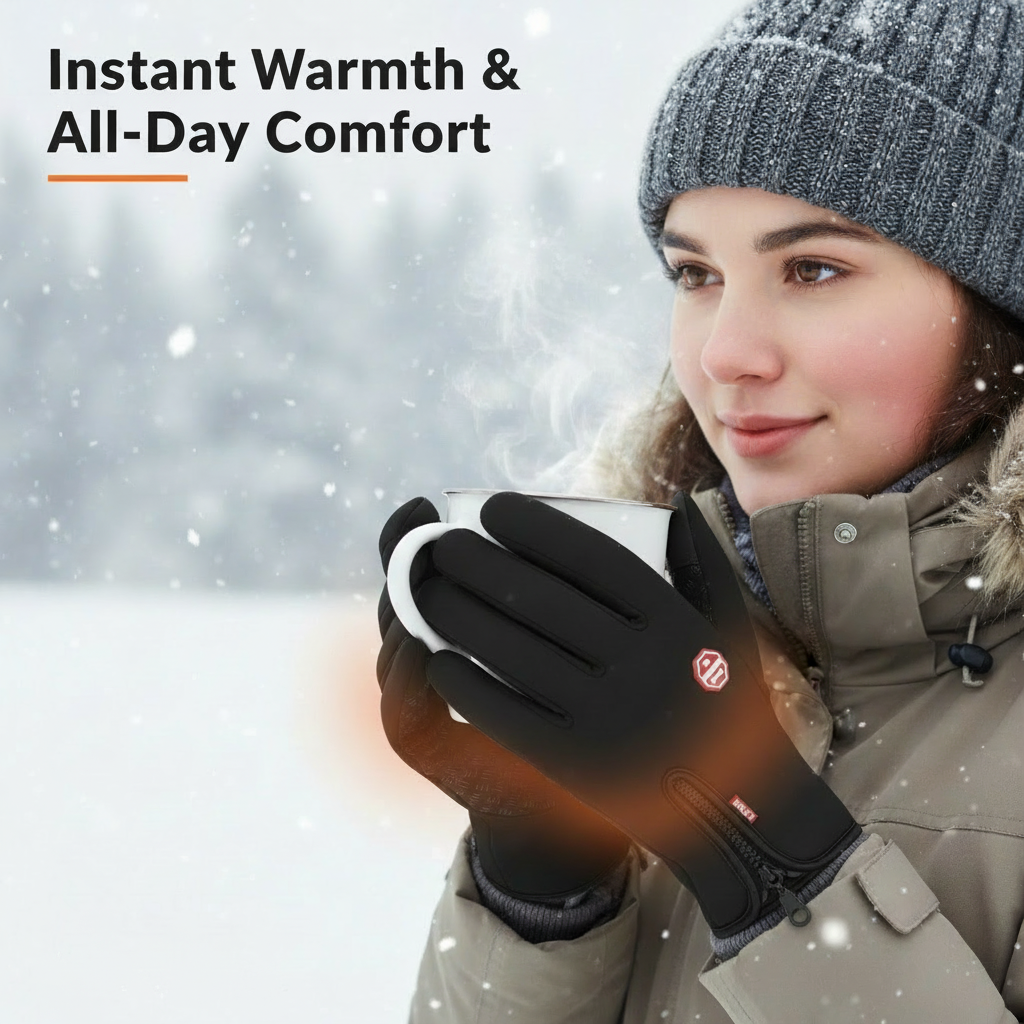 Waterproof Touchscreen Gloves for Outdoor Winter Activities