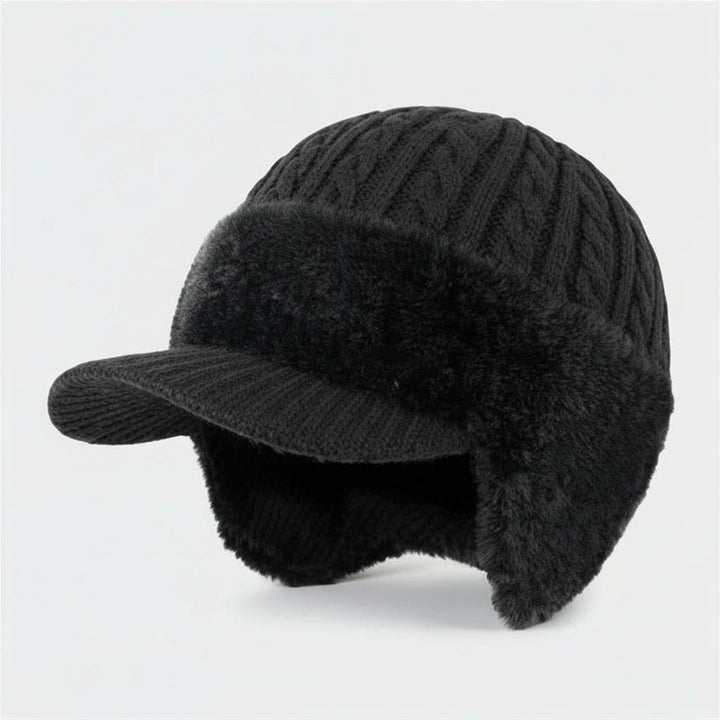 Trapper Hat with Ear Flaps and Wool Lining Winter Hat