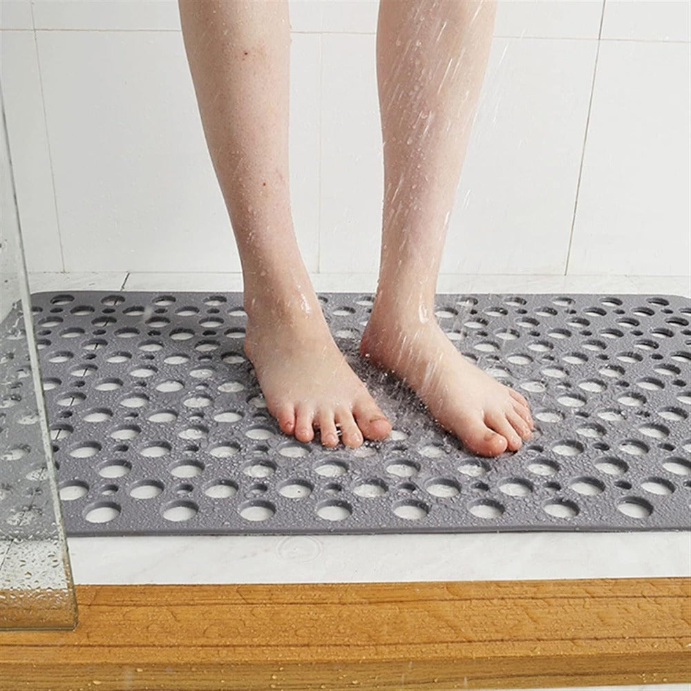 Antislip Rectangular Shower Mat with Antibacterial Protection