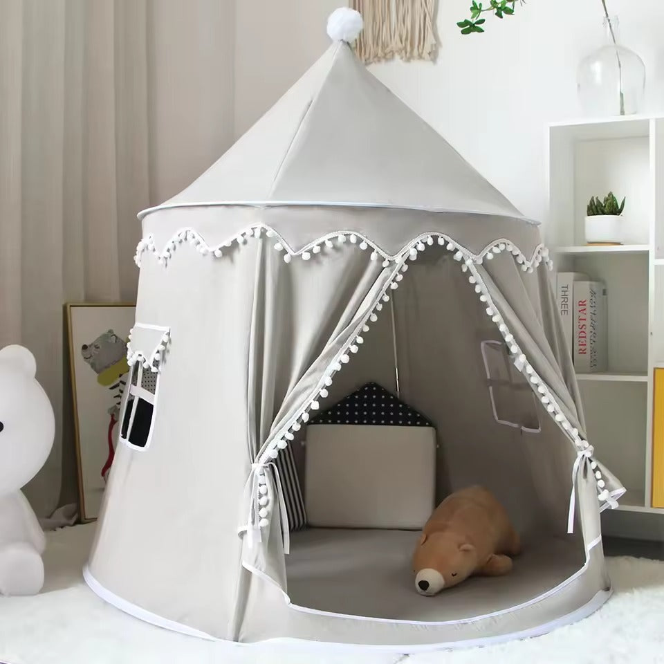 Round Plush Circular Play Tent for Kids Indoor Outdoor
