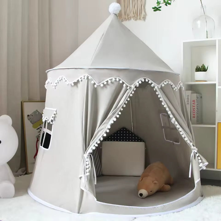 Round Plush Circular Play Tent for Kids Indoor Outdoor