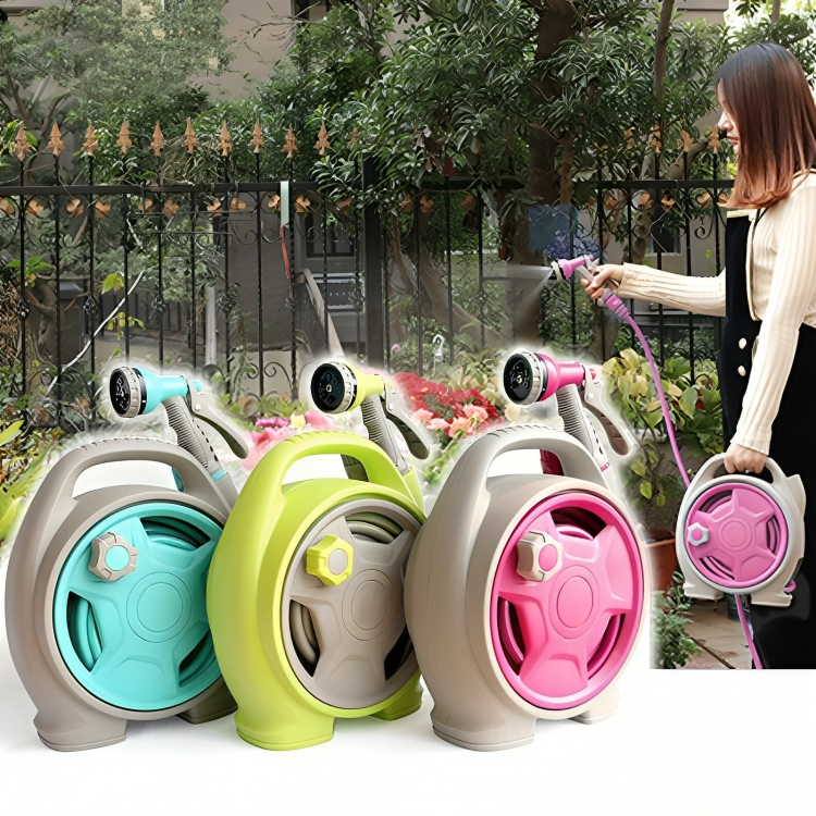Retractable Garden Hose Reel with Lightweight Sprayer