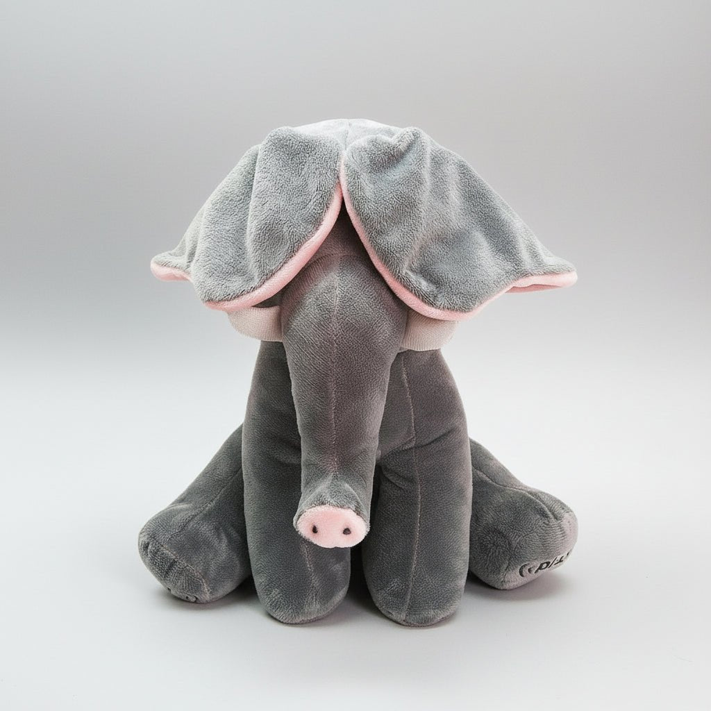 Elephant Plush Toy Interactive Peekaboo Tummy Time Baby Toy