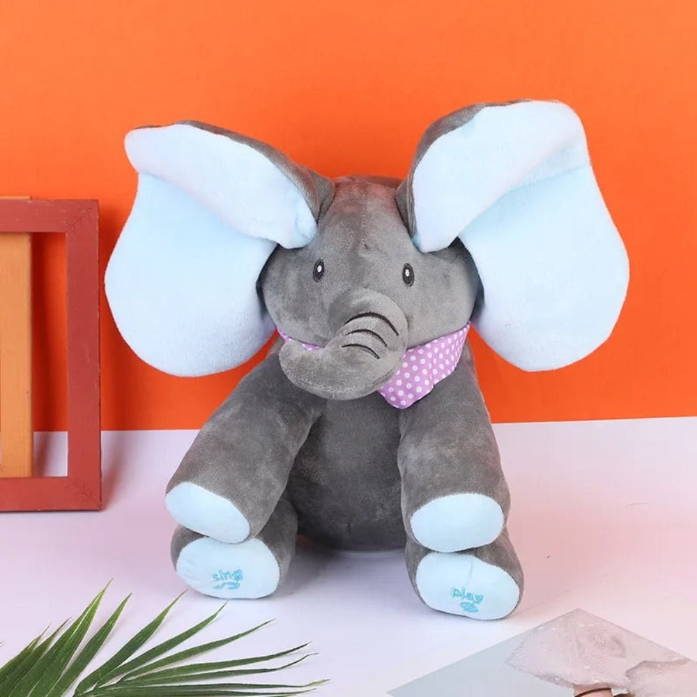 Elephant Plush Toy Interactive Peekaboo Tummy Time Baby Toy