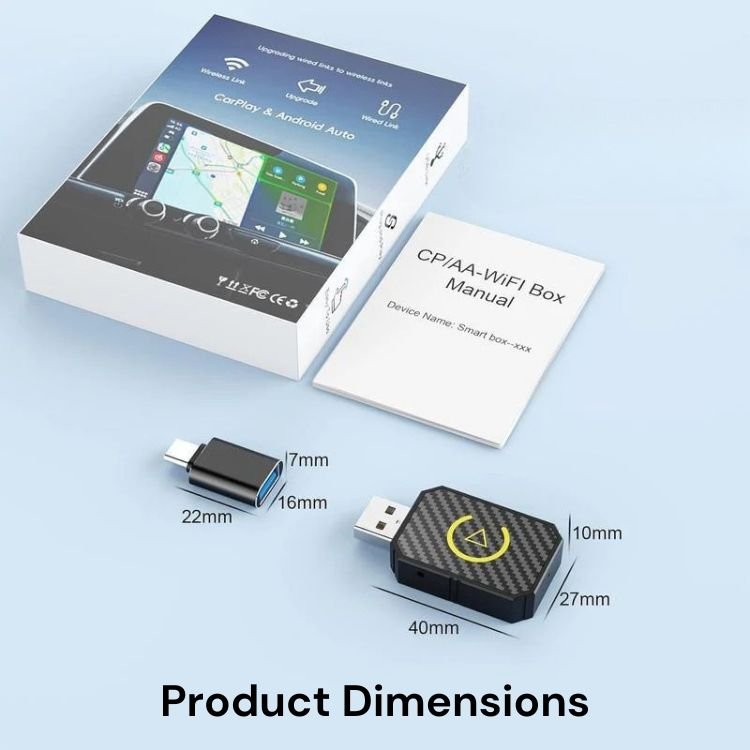 Wireless CarPlay Adapter Mini Compact USB Dongle for Car Integration