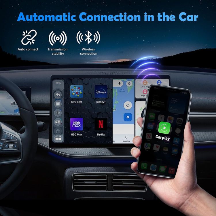 Wireless CarPlay Adapter Mini Compact USB Dongle for Car Integration