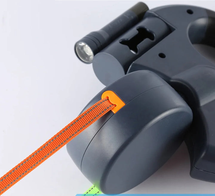 Double Dog Leash with LED Light Attachment