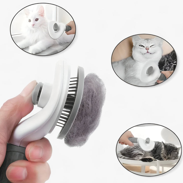 Self-Cleaning Pet Brush for Hair Removal and Cleaning