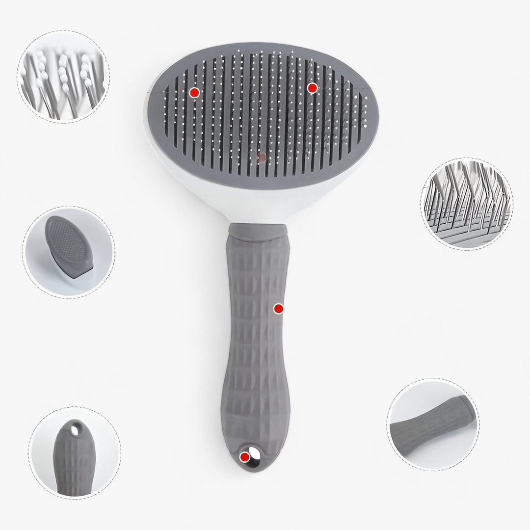 Self-Cleaning Pet Brush for Hair Removal and Cleaning