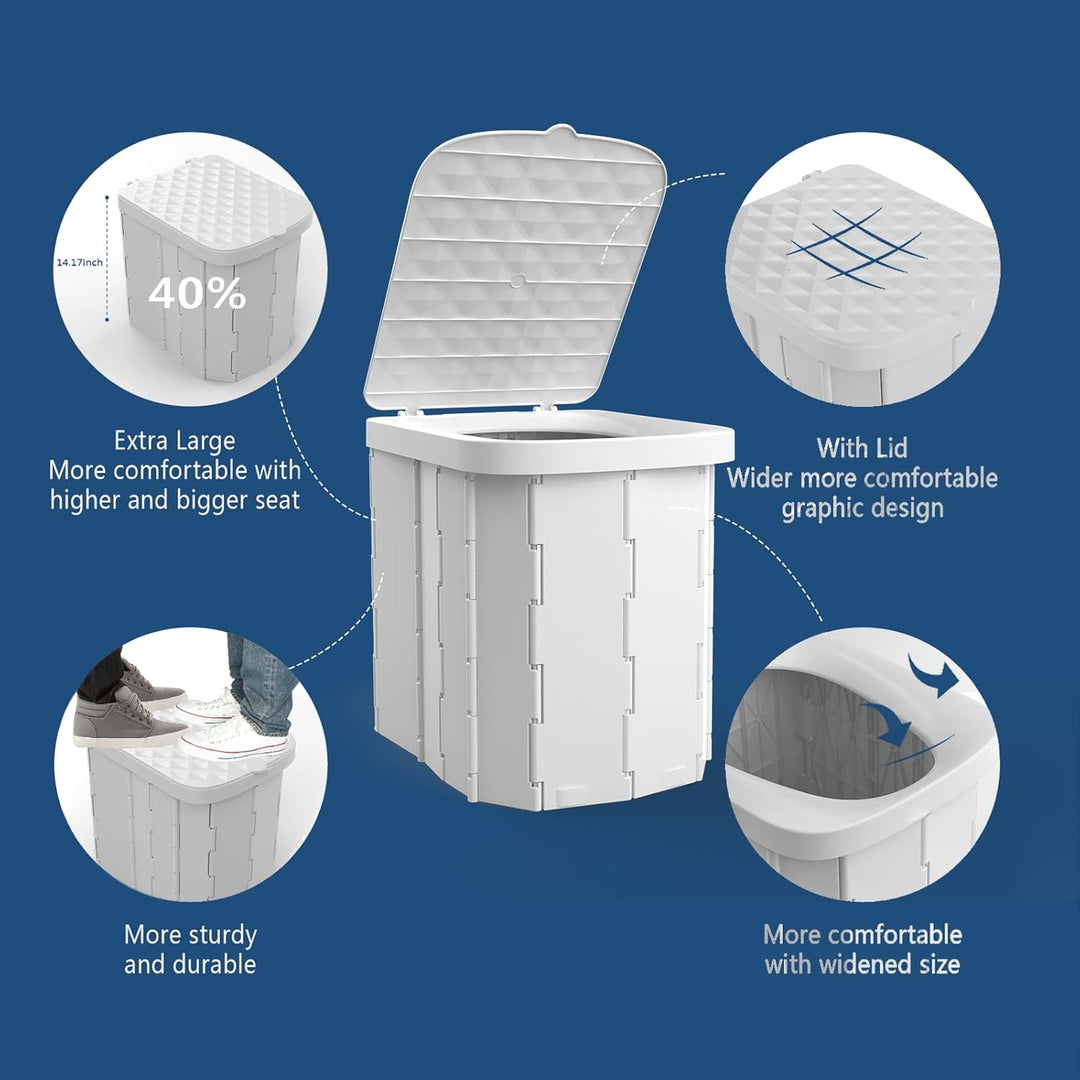 Folding Portable Camping Toilet Seat Outdoor Portable Toilet Seat