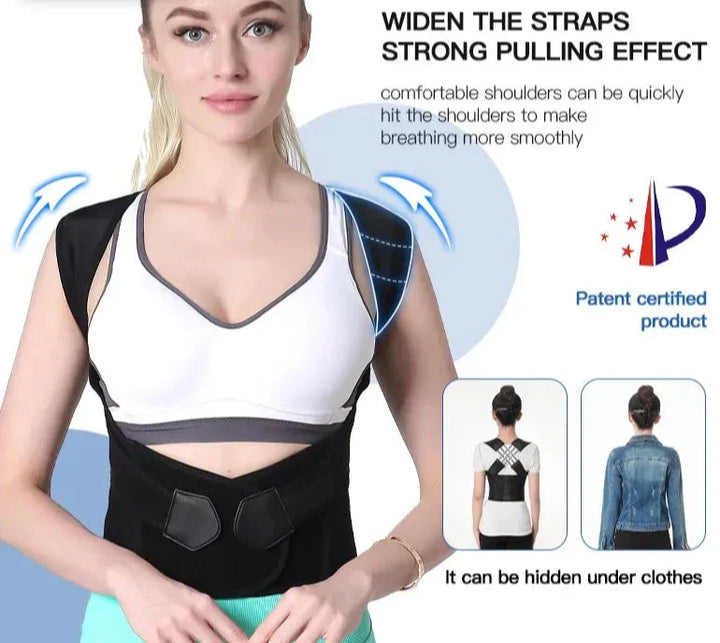 Posture Corrector Back Support Brace Adjustable Strap Belt