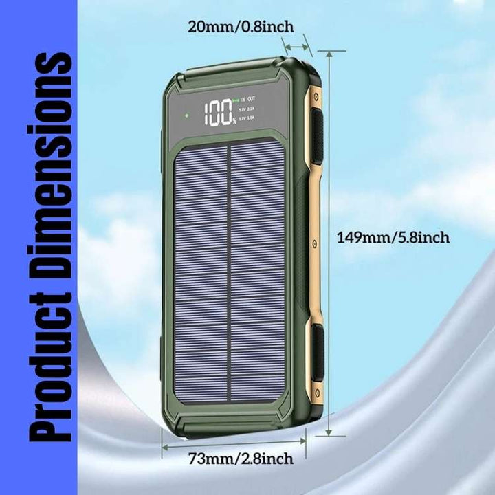 Solar Power Bank Portable Charger 200000mAh