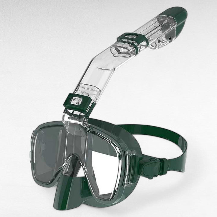 Foldable Full Face Snorkel Mask Panoramic Anti-Fog Snorkeling Gear