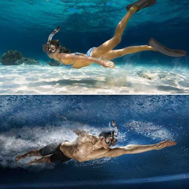 Foldable Full Face Snorkel Mask Panoramic Anti-Fog Snorkeling Gear