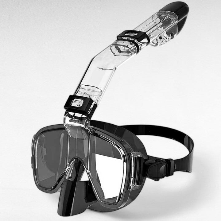 Foldable Full Face Snorkel Mask Panoramic Anti-Fog Snorkeling Gear