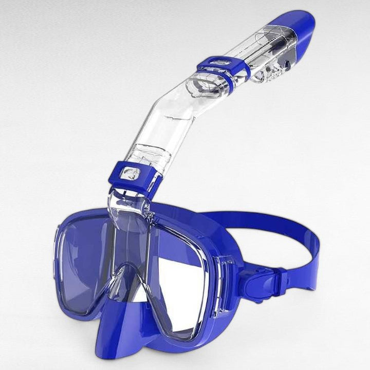 Foldable Full Face Snorkel Mask Panoramic Anti-Fog Snorkeling Gear