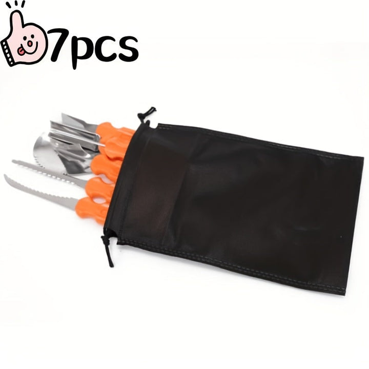 Pumpkin Carving Kit and Tools Set with Stainless Steel Blades and Supplies for Halloween